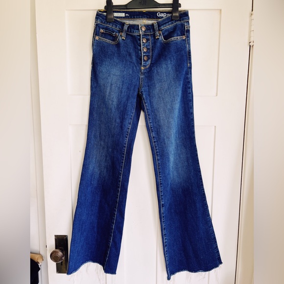 GAP Authentic Flare 1969 Jeans Button Closure - Picture 5 of 10